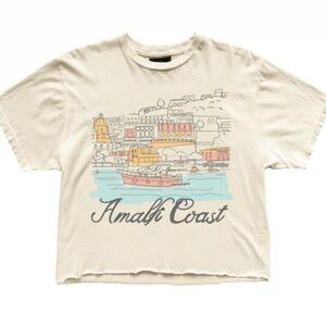 Retrobrand-black label Amalfi Coast Graphic T-Shirt. Size small